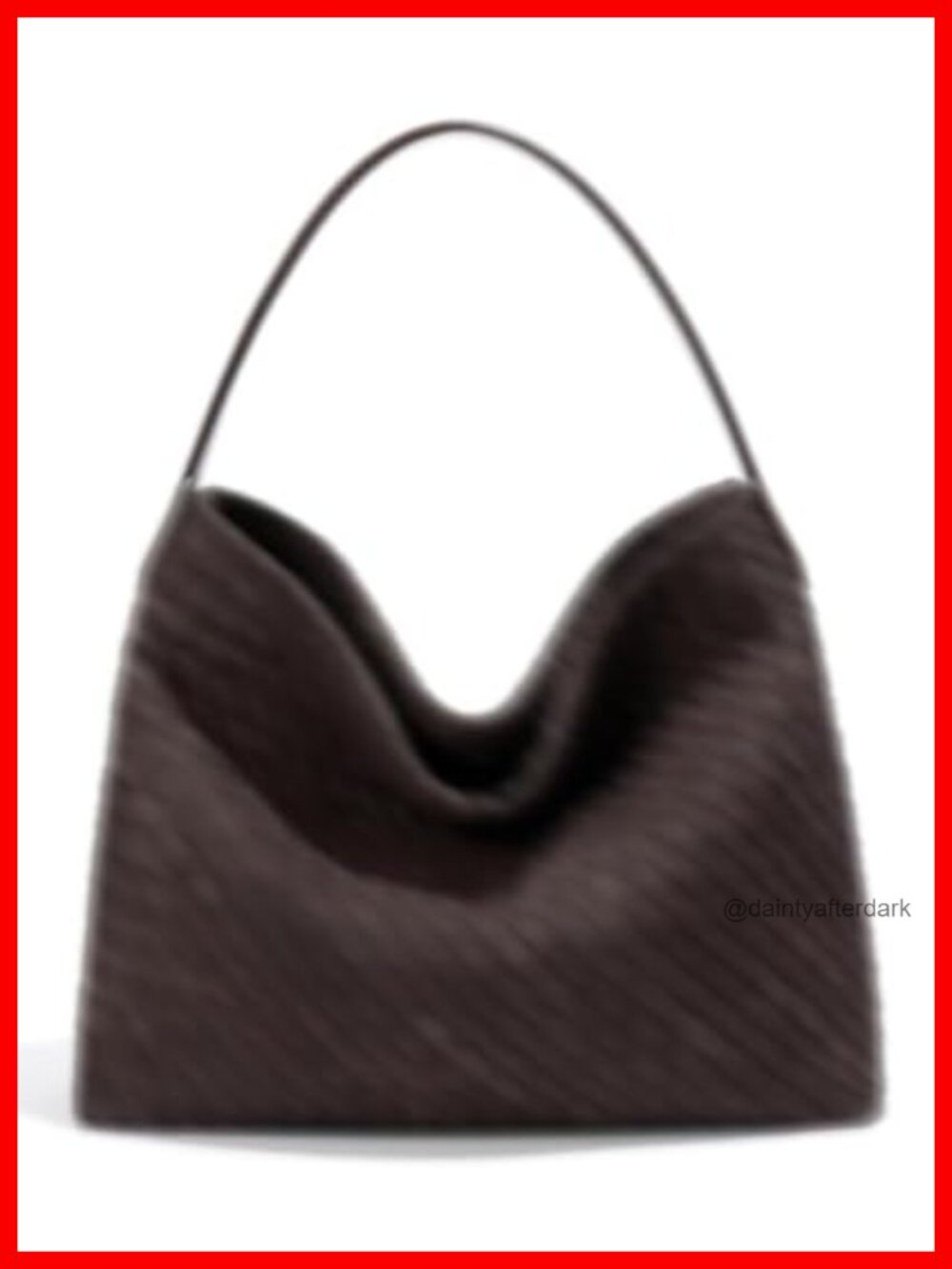 Slouchy Faux Suede Woven Hobo Bag Womens Shoulder Satchel Tote Handbag